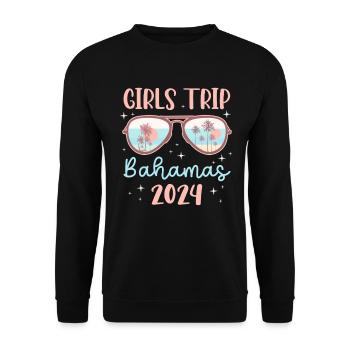 Bahamas Caribbean Island Atlantic Summer Gift - Unisex Sweatshirt - black - Front - Alina (178cm) & Michal (187cm)