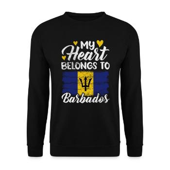 Barbados - Unisex Pullover - Schwarz - Vorne - Alina (178cm) & Michal (187cm)