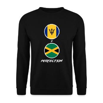 Barbados Karibik Bajan Urlaub Geschenk - Unisex Pullover - Schwarz - Vorne - Alina (178cm) & Michal (187cm)