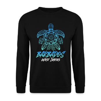 Barbados Karibik Bajan Urlaub Geschenk - Unisex Pullover - Schwarz - Vorne - Alina (178cm) & Michal (187cm)