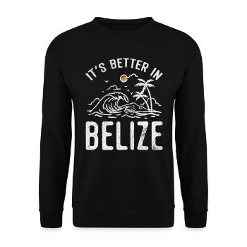 Belize - Unisex Sweatshirt - black - Front - Alina (178cm) & Michal (187cm)