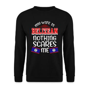 Belize Latino Belizean Belizean Maya Gift - Unisex Sweatshirt - black - Front - Alina (178cm) & Michal (187cm)