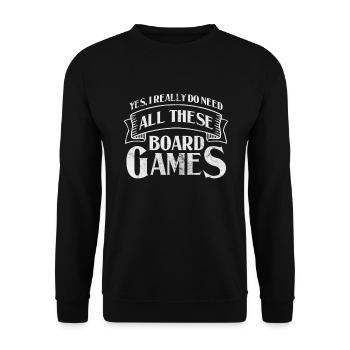 Board game - Unisex Sweatshirt - black - Front - Alina (178cm) & Michal (187cm)