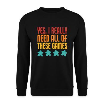 Board Game Board Games Game Night Games Gift - Unisex Sweatshirt - black - Front - Alina (178cm) & Michal (187cm)