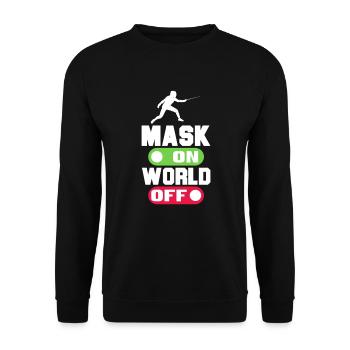 Fencing Sword Sabre Epee Fencing Gift - Unisex Sweatshirt - black - Front - Alina (178cm) & Michal (187cm)