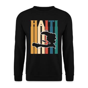 Haiti Haitianer Karibik Urlaub - Unisex Pullover - Schwarz - Vorne - Alina (178cm) & Michal (187cm)