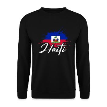 Haiti Haitianer Karibik Urlaub - Unisex Pullover - Schwarz - Vorne - Alina (178cm) & Michal (187cm)