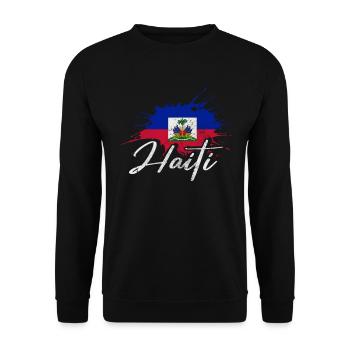 Haiti - Unisex Sweatshirt - black - Front - Alina (178cm) & Michal (187cm)