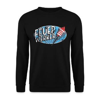 Fireworks 07 - Unisex Sweatshirt - black - Front - Alina (178cm) & Michal (187cm)