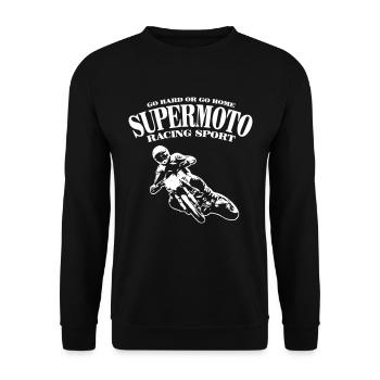 Supermoto - Unisex Pullover - Schwarz - Vorne - Alina (178cm) & Michal (187cm)