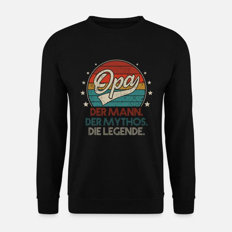 Opa Geschenk Tee-lustiges - Unisex Pullover - Schwarz