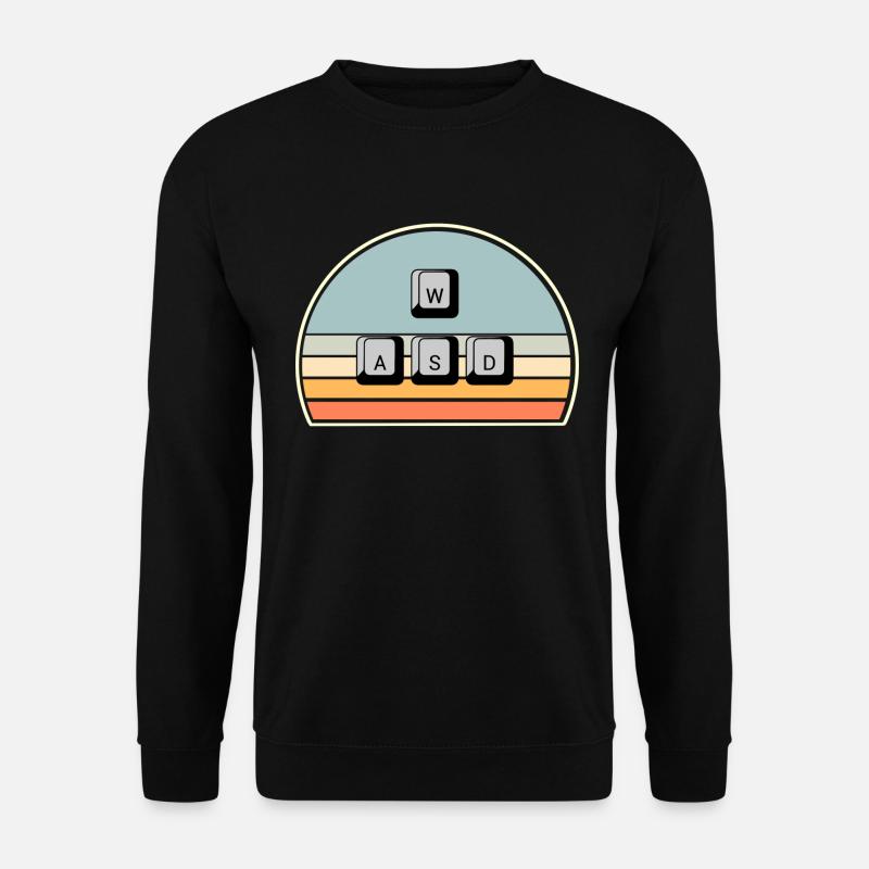 PC Gaming Keyboard Mouse WASD - Unisex Pullover - Schwarz