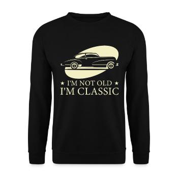 I'm Not Old I'm Classic - Sweat-shirt Unisexe - noir - Devant - Alina (178cm) & Michal (187cm)