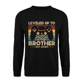 Promu grand frère en 2025 - Sweat-shirt Unisexe - noir - Devant - Alina (178cm) & Michal (187cm)