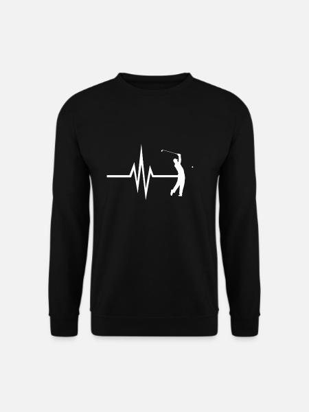 Mon coeur bat pour le golf - golfeur balle de golf - Sweat-shirt Unisexe - noir