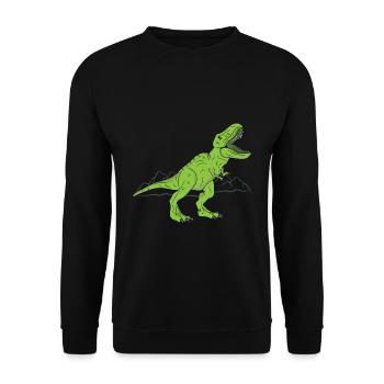 Âge de pierre de dinosaure T-Rex - Sweat-shirt Unisexe - noir - Devant - Alina (178cm) & Michal (187cm)