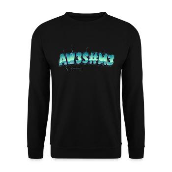 Awesome - Unisex Sweatshirt - black - Front - Alina (178cm) & Michal (187cm)