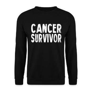 Cancer Survivor - Unisex Sweatshirt - black - Front - Alina (178cm) & Michal (187cm)