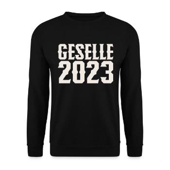 Geselle 2023 Gesellenprüfung - Unisex Pullover - Schwarz - Vorne - Alina (178cm) & Michal (187cm)
