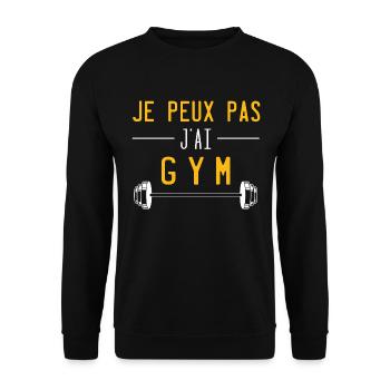 je peux pas j'ai gym - humour - Sweat-shirt Unisexe - noir - Devant - Alina (178cm) & Michal (187cm)