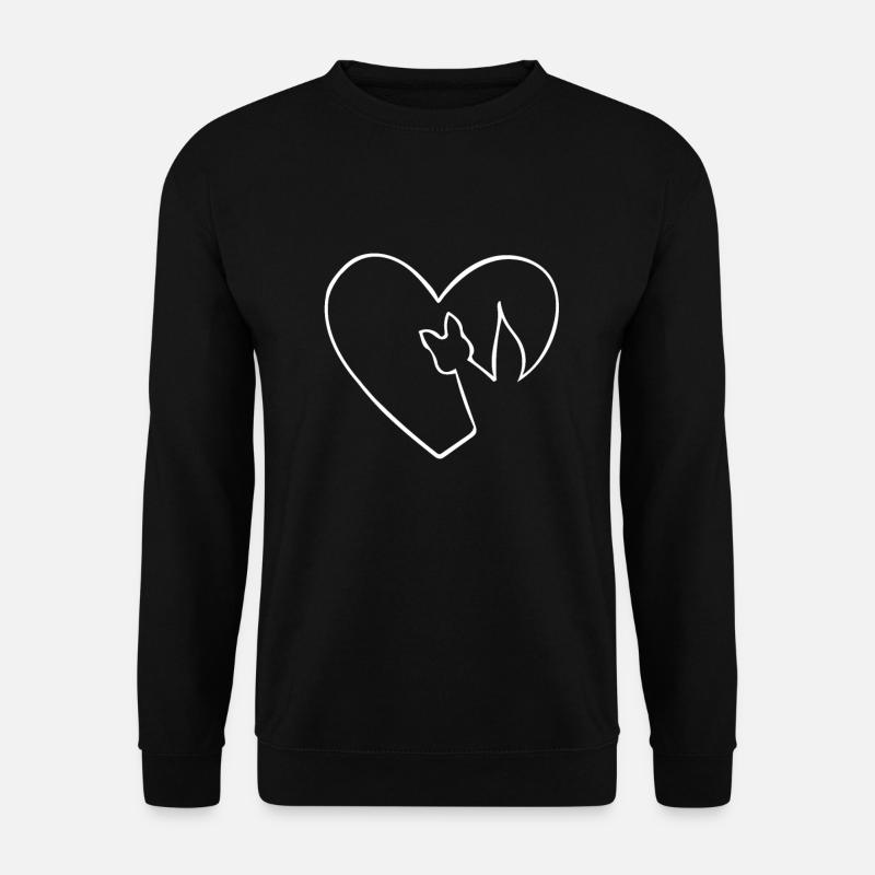 Fox heart - Unisex Sweatshirt - black
