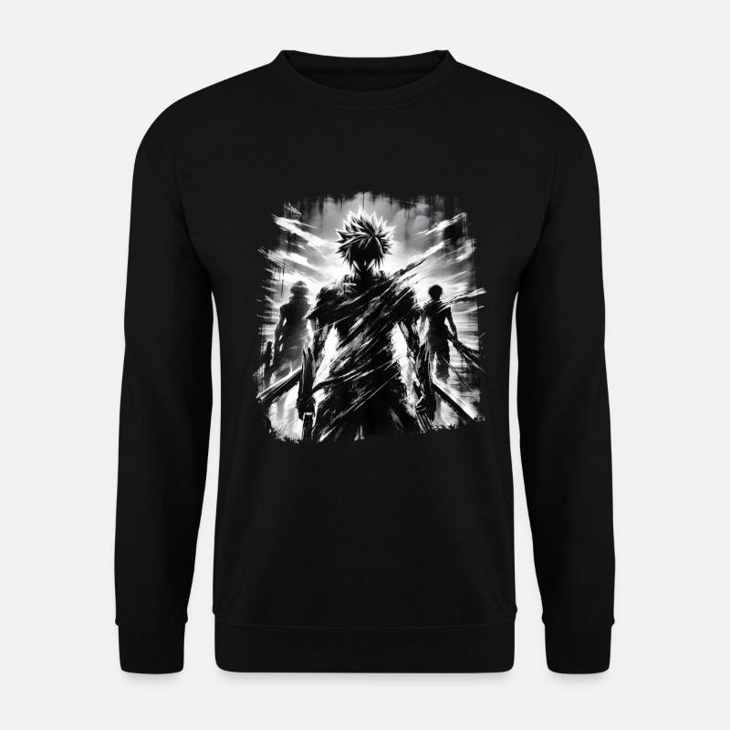 Grunge Silhouette Anime - Unisex Sweatshirt - black