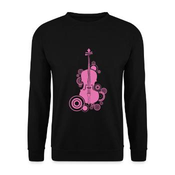 Violoncelle Basse Violon Genou Violon Instrument à cordes Violoncelle - Sweat-shirt Unisexe - noir - Devant - Alina (178cm) & Michal (187cm)