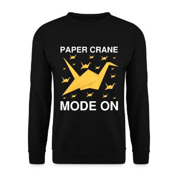 Conception d'origami Kirigami coloré - Sweat-shirt Unisexe - noir - Devant - Alina (178cm) & Michal (187cm)