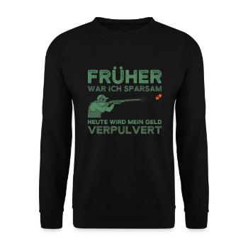 Tontaubenschießen Wurfscheiben Schiessen - Unisex Pullover - Schwarz - Vorne - Alina (178cm) & Michal (187cm)
