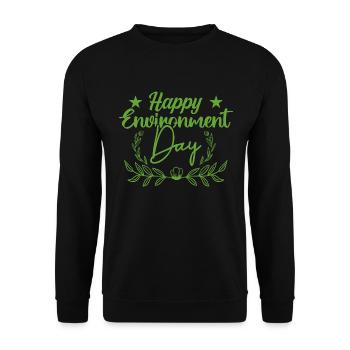 World Environment Day - Unisex Sweatshirt - black - Front - Alina (178cm) & Michal (187cm)