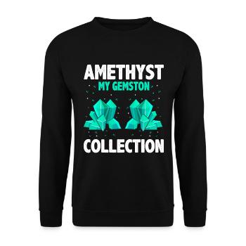 Recherche sur les roches et conception de roches à quartz - Sweat-shirt Unisexe - noir - Devant - Alina (178cm) & Michal (187cm)