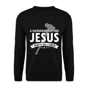 Conception de démolition de maisons et rénovation de maisons - Sweat-shirt Unisexe - noir - Devant - Alina (178cm) & Michal (187cm)