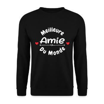 Meilleure Amie du Monde - Sweat-shirt Unisexe - noir - Devant - Alina (178cm) & Michal (187cm)