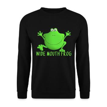 Laughing frog - Unisex Sweatshirt - black - Front - Alina (178cm) & Michal (187cm)
