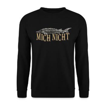 Stör mich nicht Angler Stör Fische angeln Geschenk - Unisex Pullover - Schwarz - Vorne - Alina (178cm) & Michal (187cm)