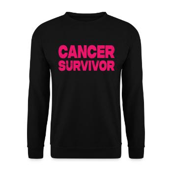 Cancer Survivor - Unisex Sweatshirt - black - Front - Alina (178cm) & Michal (187cm)