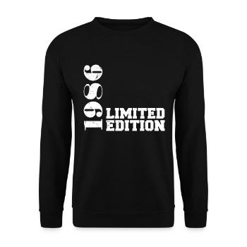 Limitierte Auflage 1986, Geburtstagsgeschenk 1986 - Unisex Pullover - Schwarz - Vorne - Alina (178cm) & Michal (187cm)