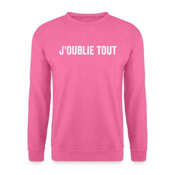Ich vergesse alles - Unisex Pullover - Pink - Vorne