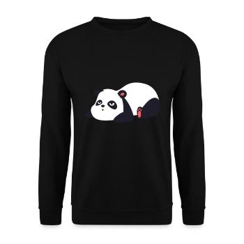 Panda - Sweat-shirt Unisexe - noir - Devant - Alina (178cm) & Michal (187cm)