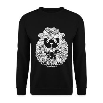 Sheep - Unisex Sweatshirt - black - Front - Alina (178cm) & Michal (187cm)