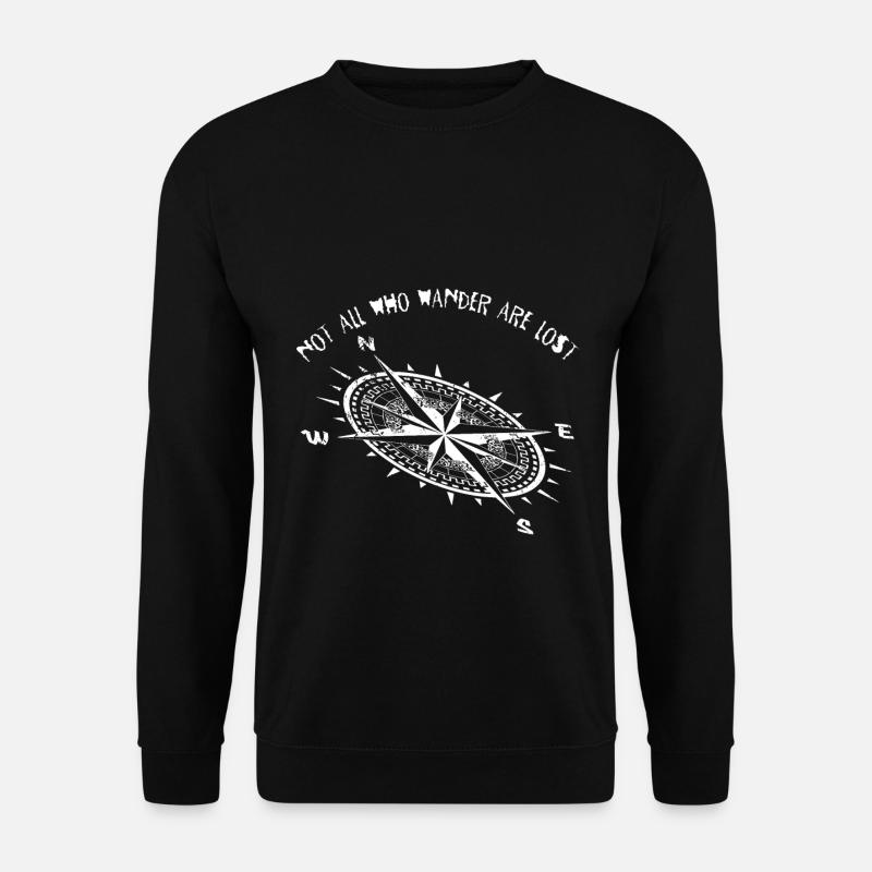 Wanderer Kompass - Unisex Pullover - Schwarz