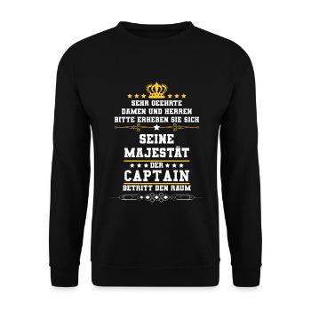 Capitaine - Sweat-shirt Unisexe - noir - Devant - Alina (178cm) & Michal (187cm)