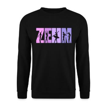 10. Geburtstag Mädchen 10 Jahre Ballet Ballerina - Unisex Pullover - Schwarz - Vorne - Alina (178cm) & Michal (187cm)