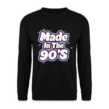 90s 90s Retro Gift - Unisex Sweatshirt - black - Front - Alina (178cm) & Michal (187cm)