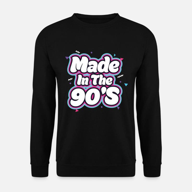 90er Jahre 90s Retro Geschenk - Unisex Pullover - Schwarz