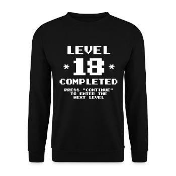 Level 18 years old - Unisex Sweatshirt - black - Front - Alina (178cm) & Michal (187cm)