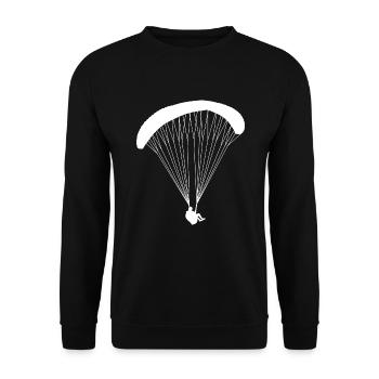 Gleitschirm - Unisex Pullover - Schwarz - Vorne - Alina (178cm) & Michal (187cm)