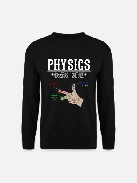 Right-hand rule physics - Unisex Sweatshirt - black