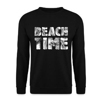 Beach Time - Unisex Pullover - Schwarz - Vorne - Alina (178cm) & Michal (187cm)