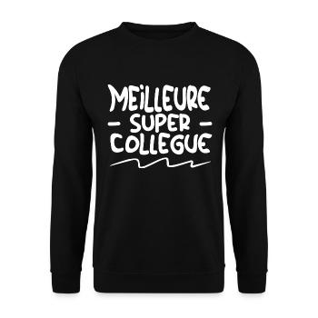 Meilleure Super Collègue - Sweat-shirt Unisexe - noir - Devant - Alina (178cm) & Michal (187cm)